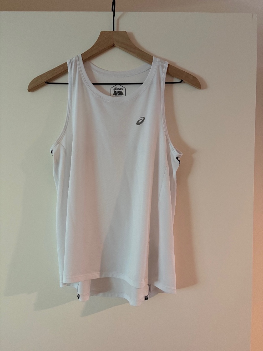 White Asics Workout Tank